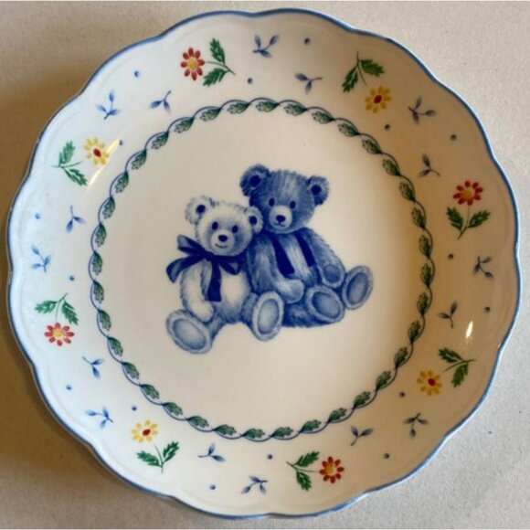 Vintage Teddy and Honey Plate and Bowl Set Made In Japan By Nikko - Picture 4 of 7